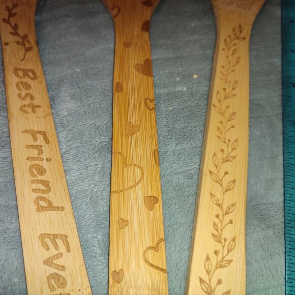 NWOT Friend Gift 3 Pcs Set Wooden Spoons Friendship Practical Gifts Ideas - Picture 4 of 7
